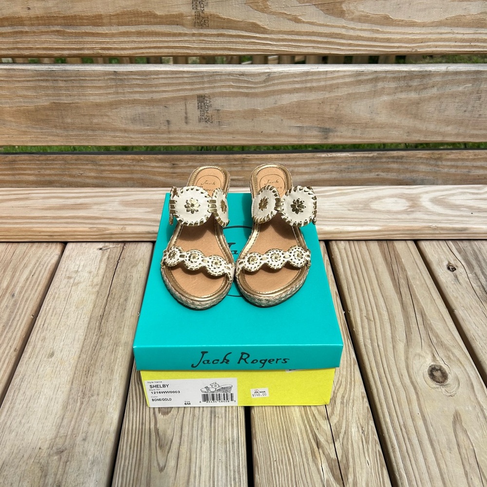 Jack Rogers Wedges Sz 6